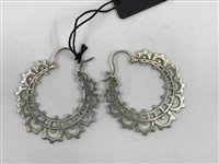 Earrings Laurent Gandini Woman Creole in Silver OR.33